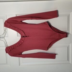 GRH4-Forever 21 M Dust Pink Body Suit